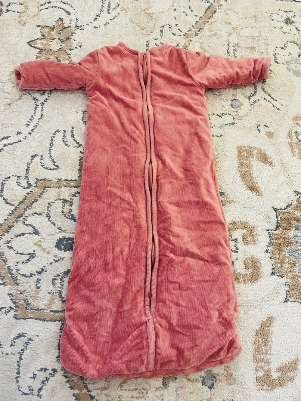 Kids Cozy Coral Sleep Sack Corduroy Pajamas - Soft Zippered Sleeves TOG 3.0 4T